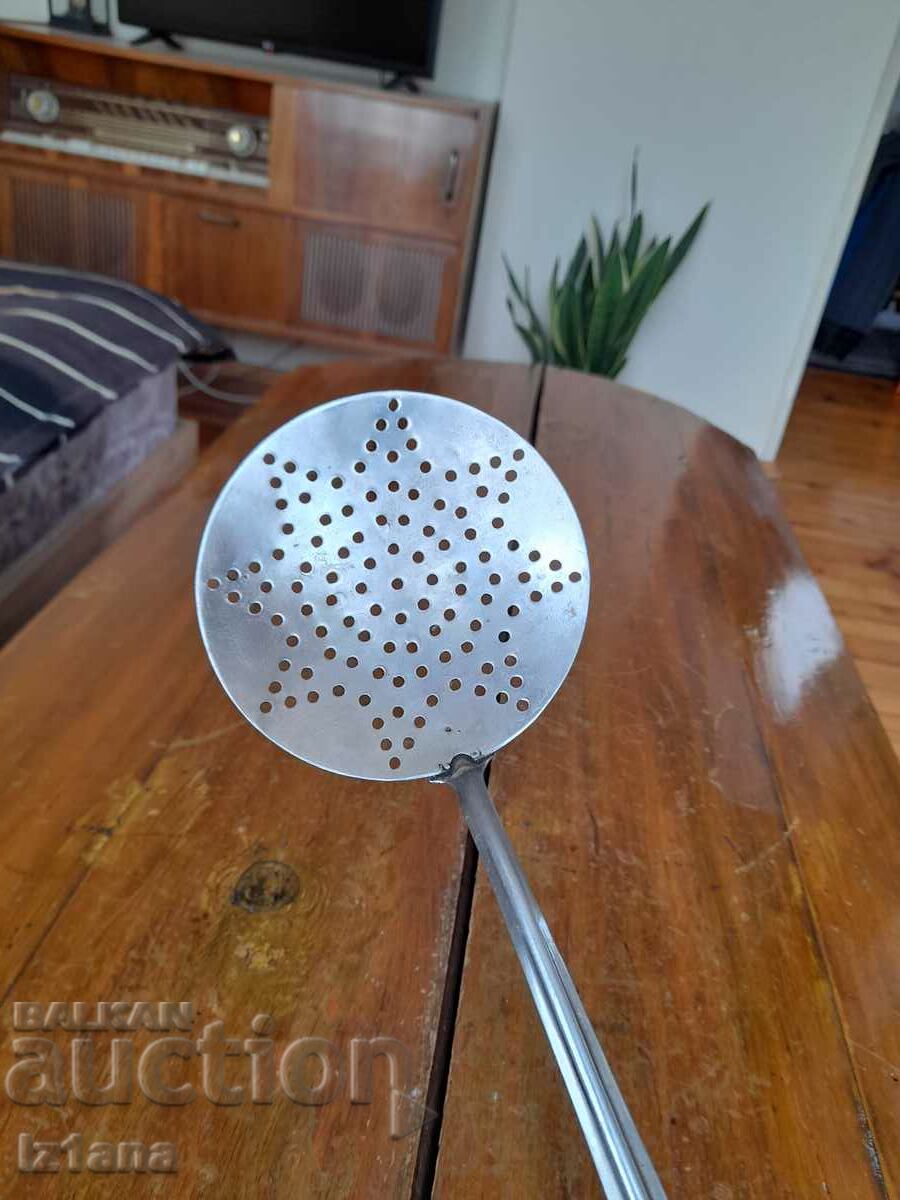 Auction Old slotted spoon, stirrer Auction Old slotted spoon, stirrer