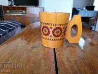 Old wooden cup, mug