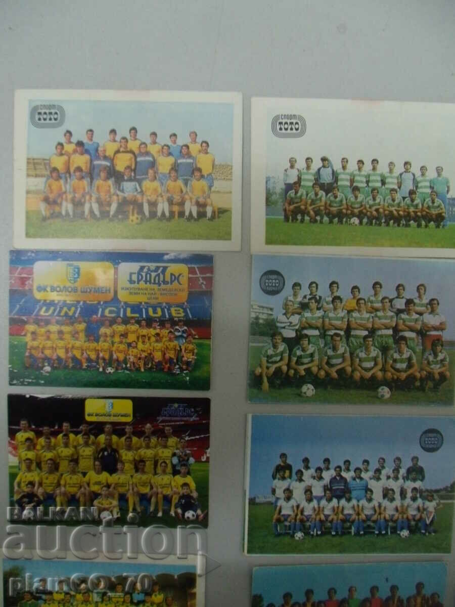 Auction No.*7068 lot 21 old calendars - football teams Auction No.*7068 lot 21 old calendars - football teams