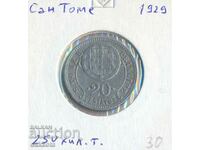 São Tomé și Príncipe 20 centavos 1929, tiraj 250 mii