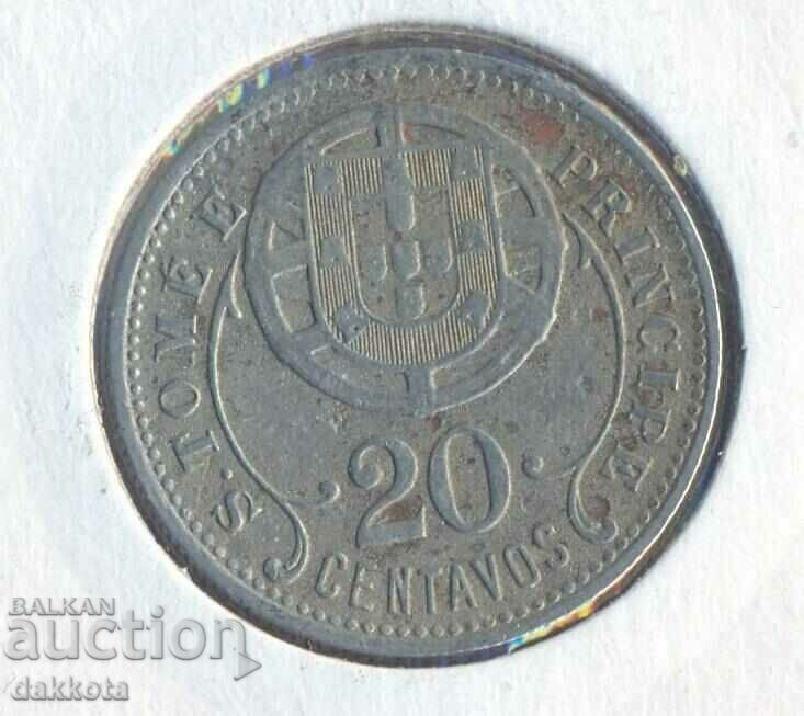 Παράδοση Σάο Τομέ και Πρίνσιπε 20 σεντάβος 1929, τιράζ 250 χιλ