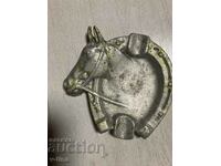 Old ashtray horse horseshoe