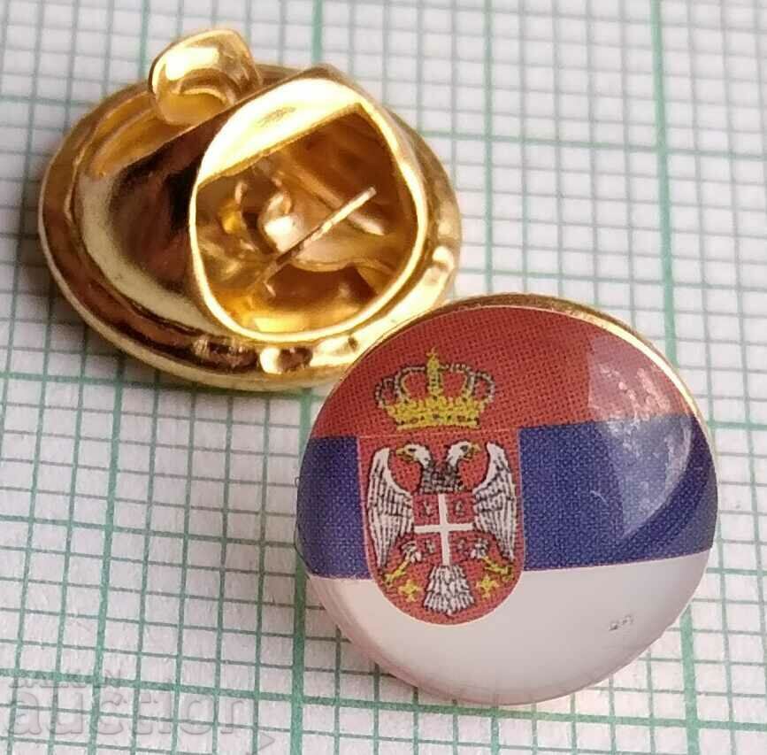 13338 Badge - flag flag Serbia