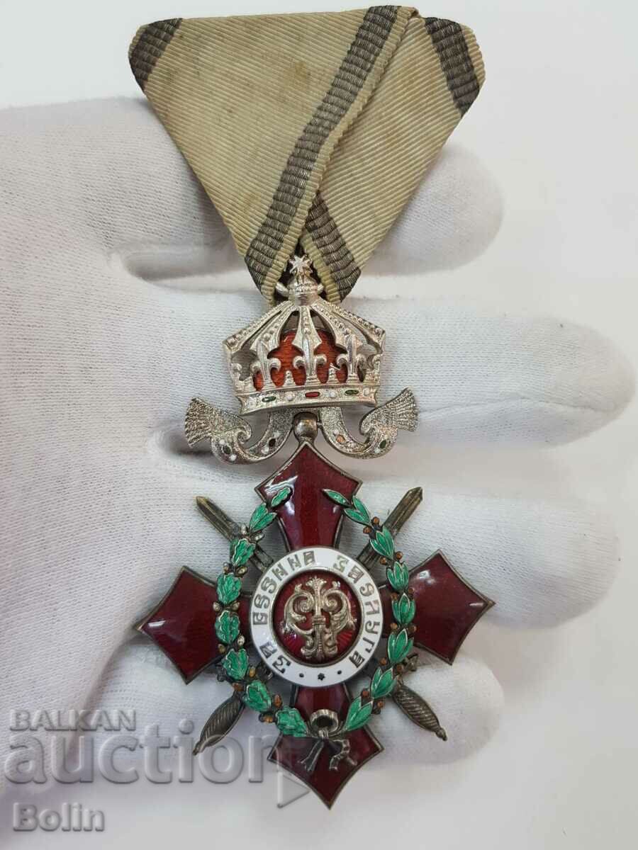Рядък български Орден За Военна Заслуга с венец Борис III