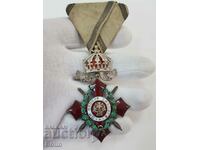 Rare Bulgarian Order of Military Merit with wreath Boris III
