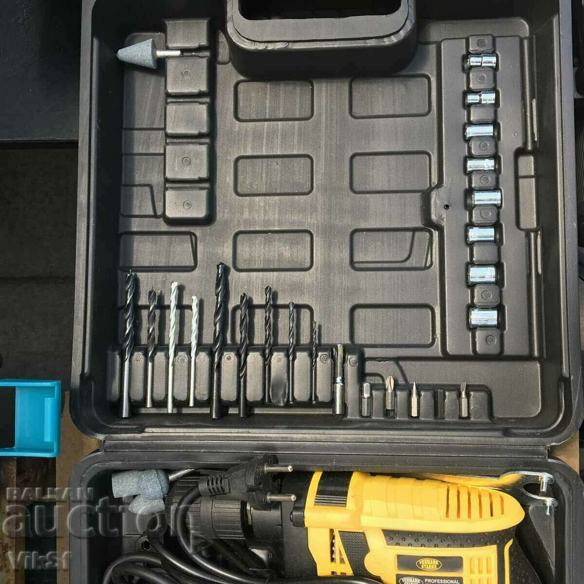 Delivery of Impact drill and angle grinder VERMARK STARKE in a case Delivery of Impact drill and angle grinder VERMARK STARKE in a case