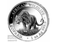 1 oz Leopard de argint - Somalia 2023 - Fauna sălbatică africană