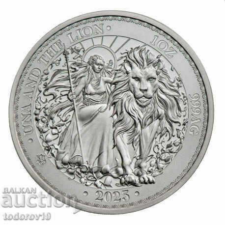 1 oz Silver Una and the Lion - ost. St. Elena 2023 1 oz Silver Una and the Lion - ost. St. Elena 2023
