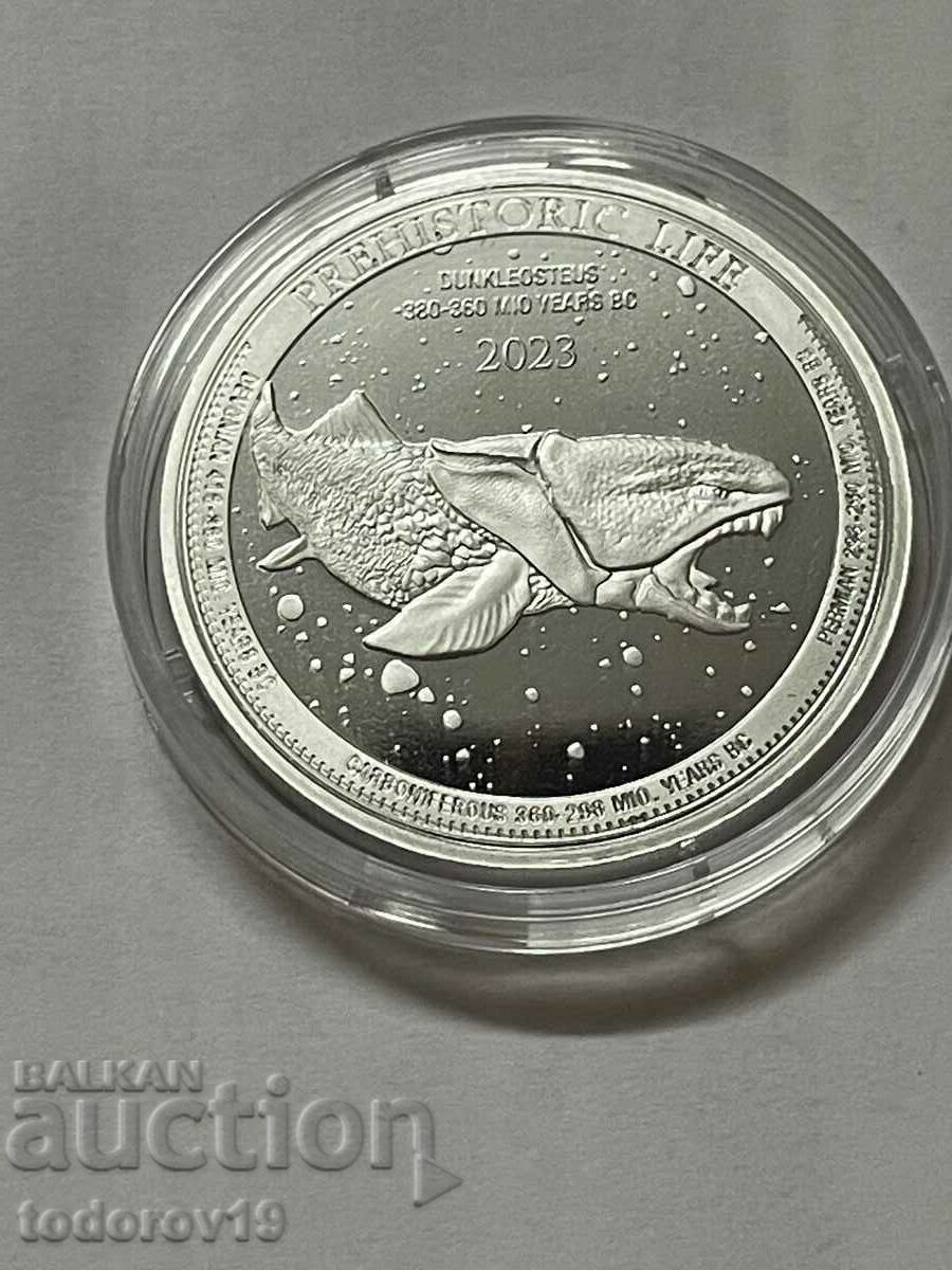 Auction 1 oz Silver Prehistoric Life 2023 - Congo Auction 1 oz Silver Prehistoric Life 2023 - Congo