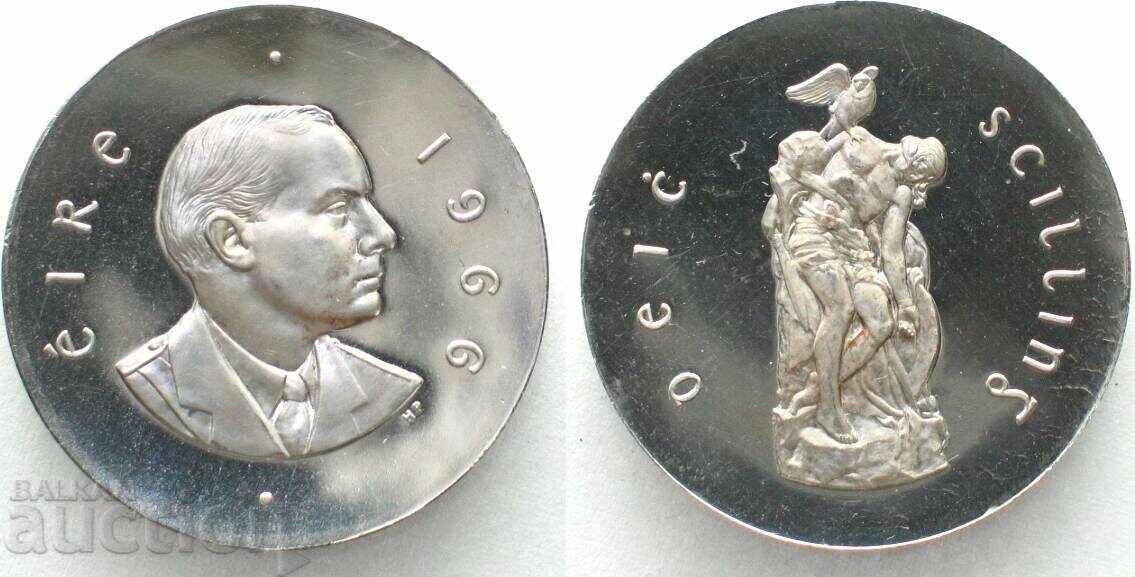 Irlanda Eire 10 Shilling 1966 Moneda jubileu de argint UNC