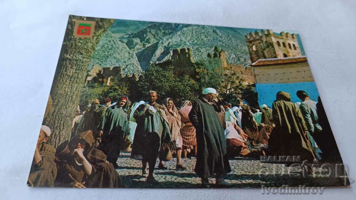 Postcard Chaouen Casbah Socco