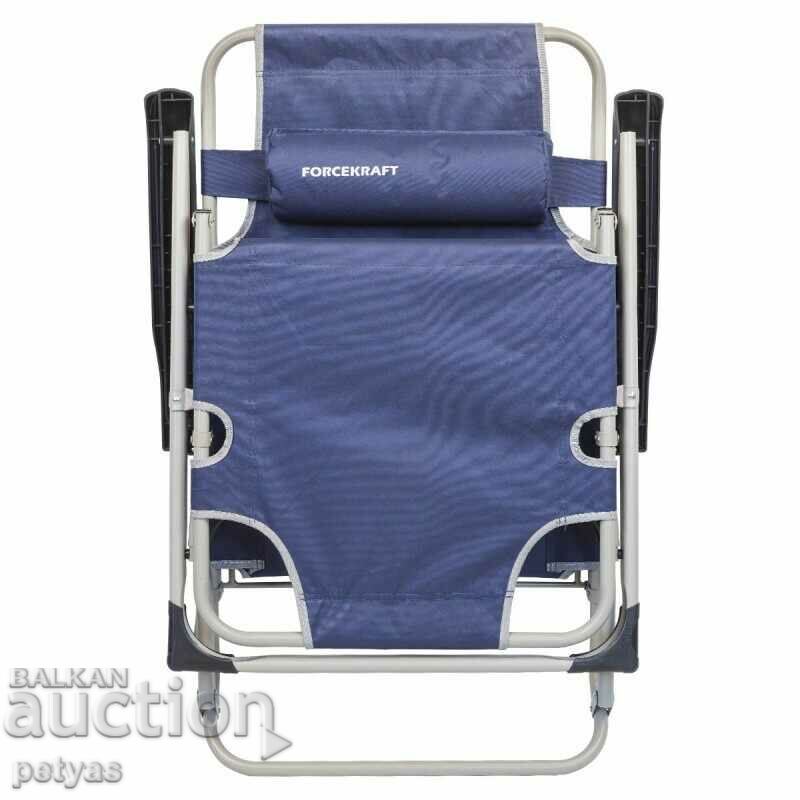 Auction Foldable Reinforced Chaise longue with armrest and pillow Auction Foldable Reinforced Chaise longue with armrest and pillow