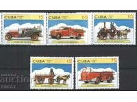 Чисти марки Пожарни коли 1998 от  Куба