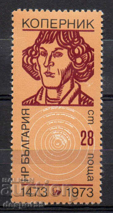 1973. Bulgaria. 500 de ani de la nașterea lui Nicolaus Copernic.