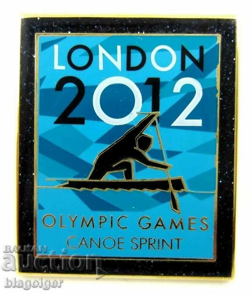 OLYMPIC BADGE-LONDON 2012-CANOE-KAYAK-ENAMEL-OFFICIAL with price 9.99 BGN | € 5.11