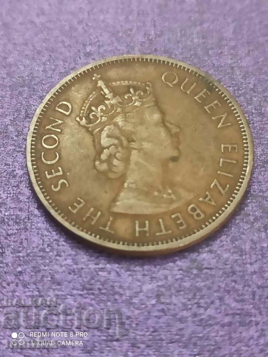 Монета 1956 5 милс Кипър