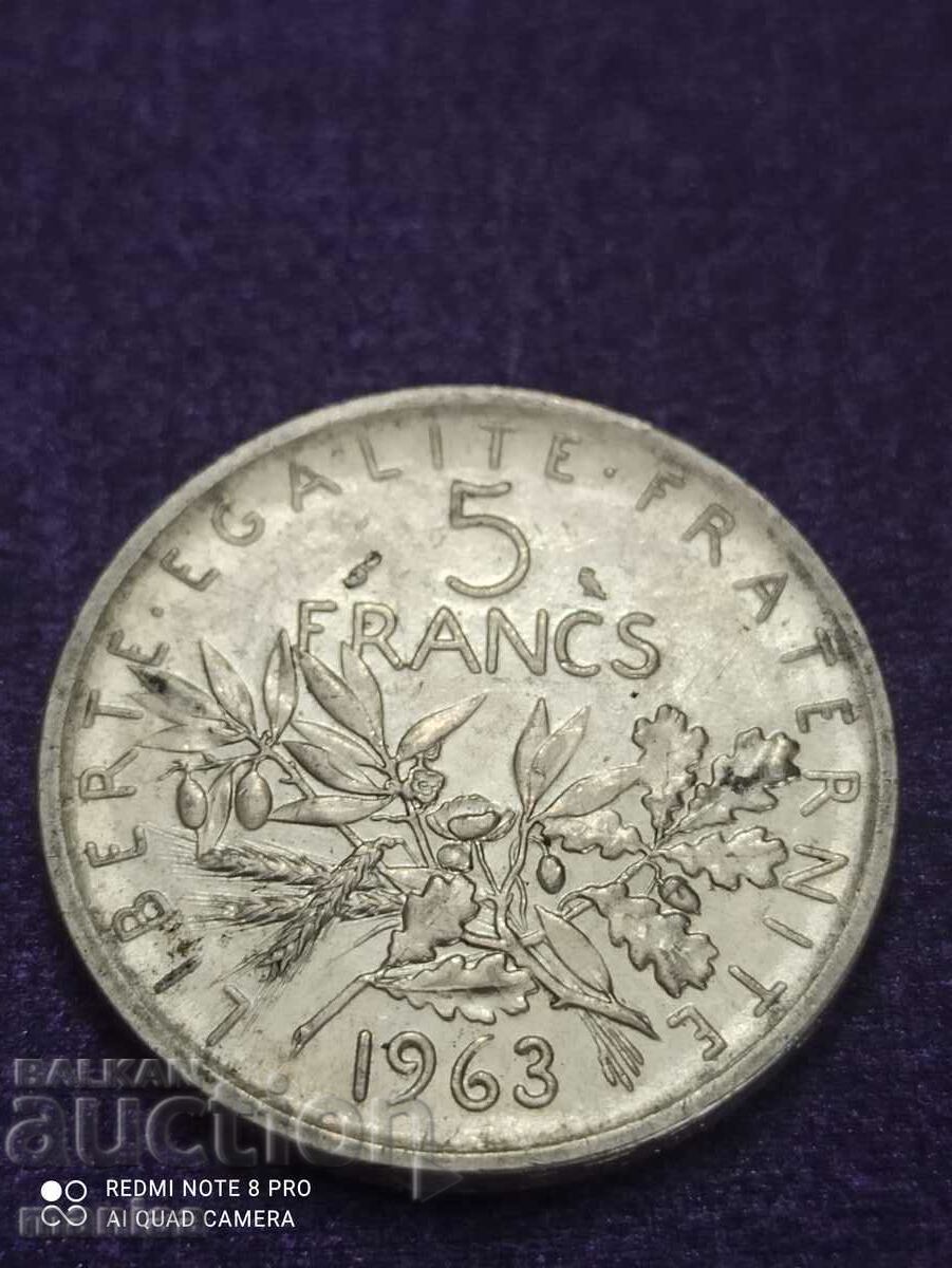 5 francs 1963 5 francs 1963