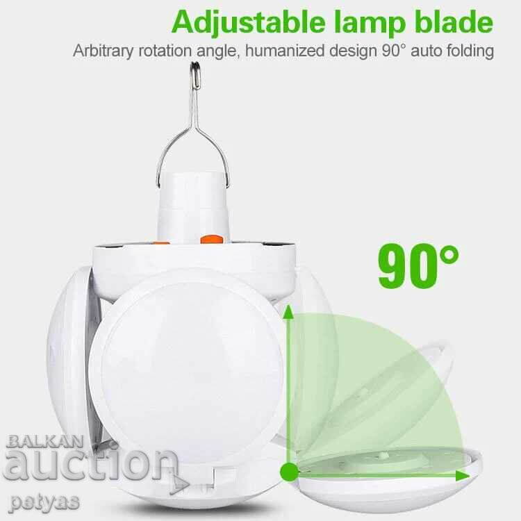 Battery-powered foldable solar LED soccer ball-type lamp- with price 17.50 BGN | € 8.95 Battery-powered foldable solar LED soccer ball-type lamp- with price 17.50 BGN | € 8.95