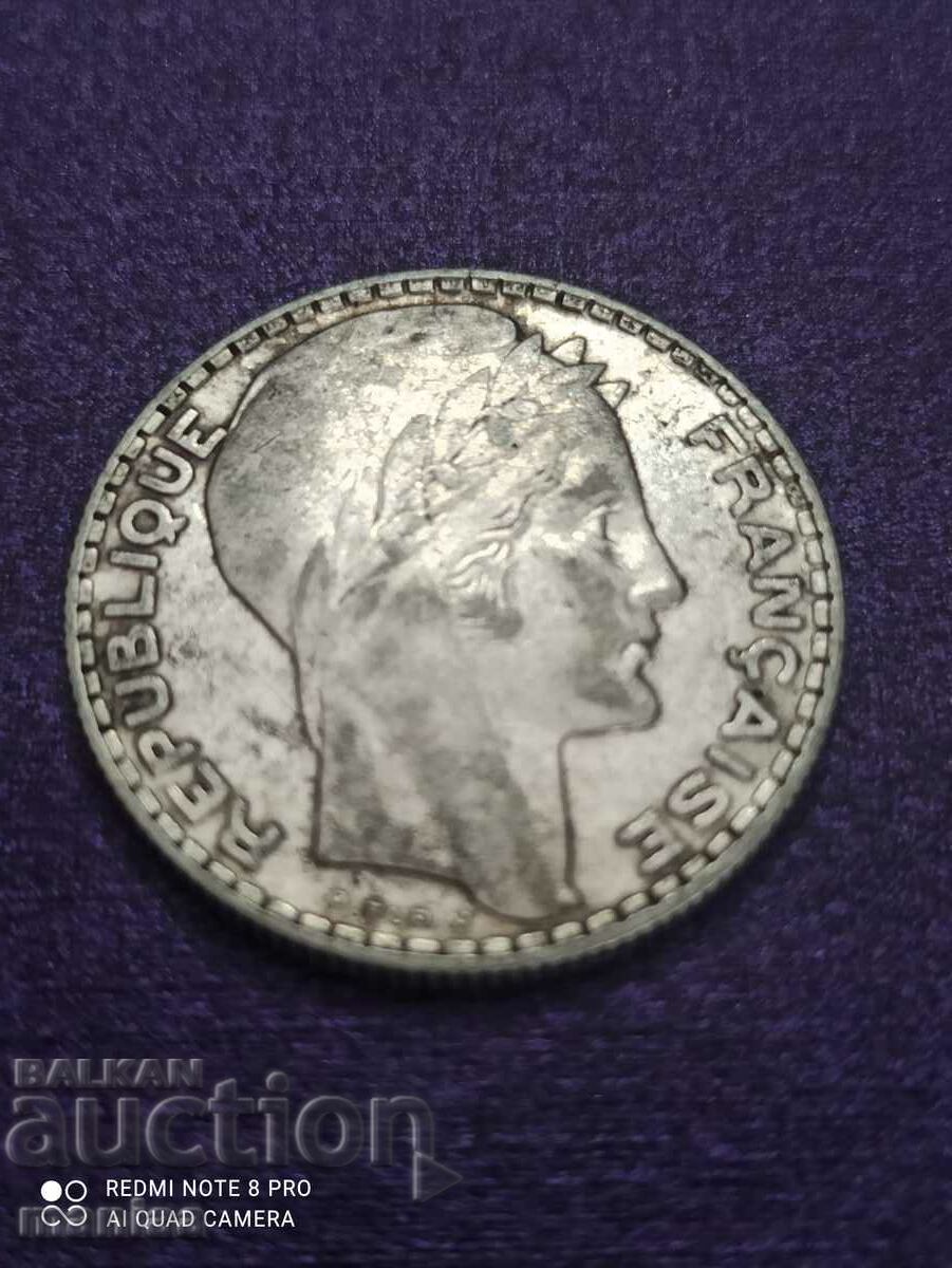 10 франка 1932 година сребро