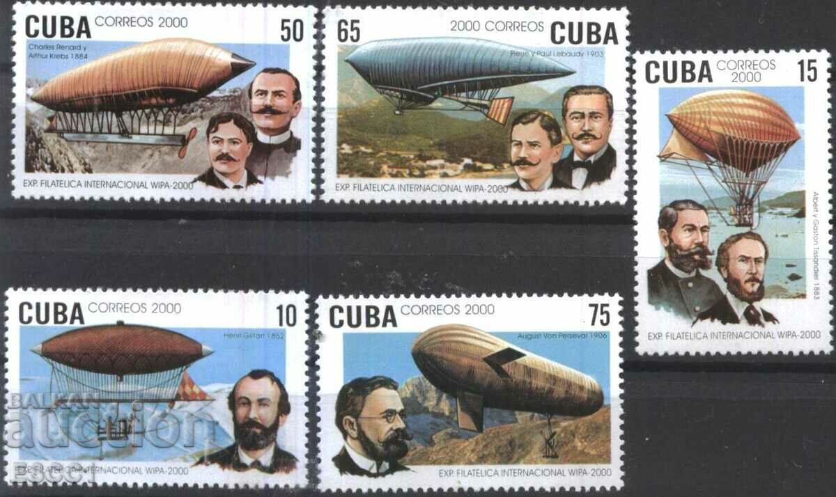 Чисти марки Цепелини Филателна изложба WIPA 2000 от  Куба