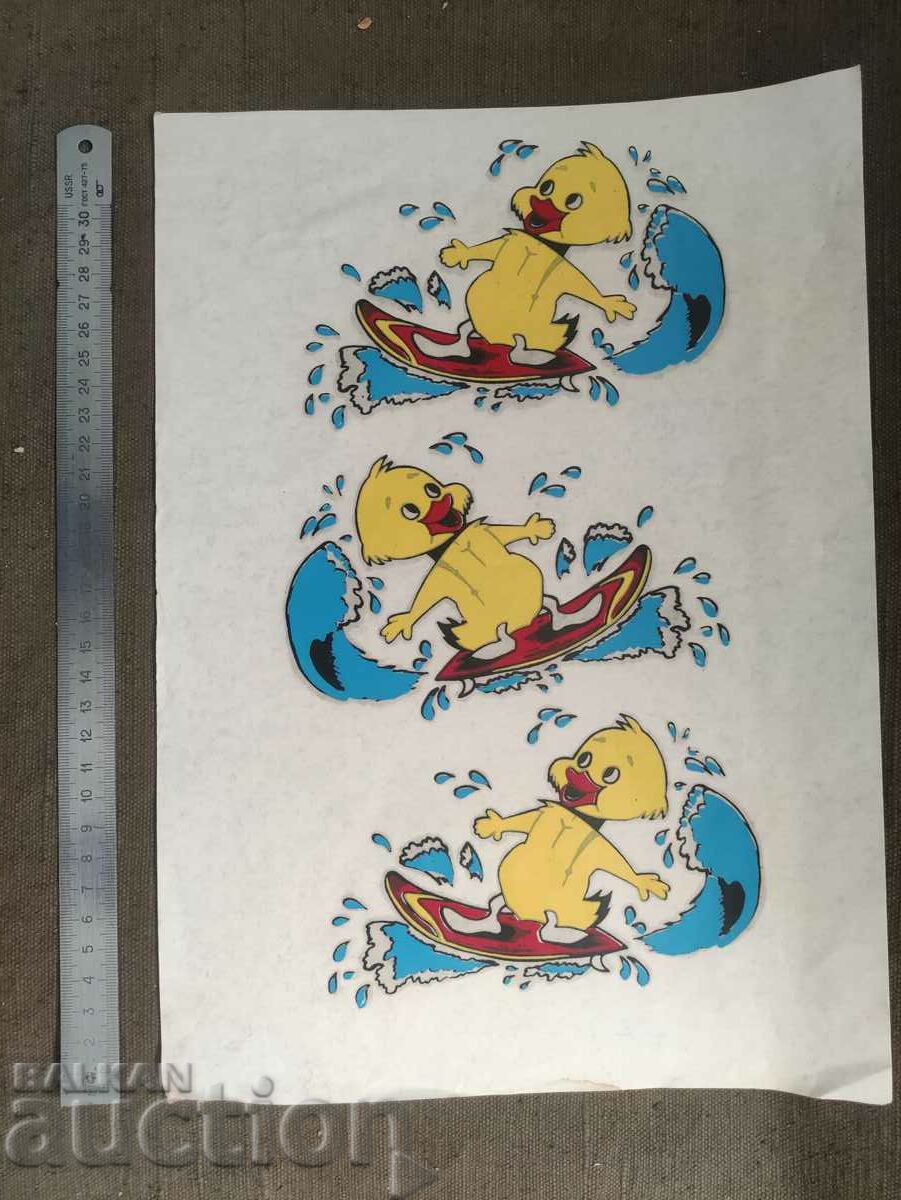 Decals, stickers surfer ducks