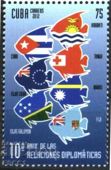 Чиста марка Дипломатически отношения Флагове  2012 от  Куба