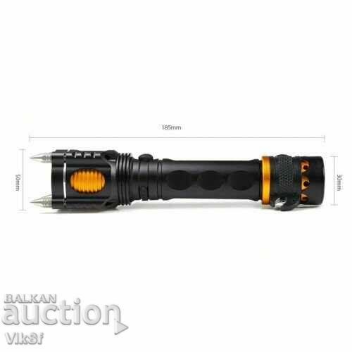 Licitație Lanternă puternică T6 cu sirenă POLICE 100000W - 1000 lumeni