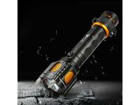 Powerful T6 flashlight with siren POLICE 100000W - 1000 lumens