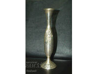A silver vase