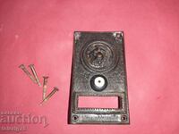 Αγγλικό παλιό ρετρό χάλκινο κουμπί κουδουνιού του 1950