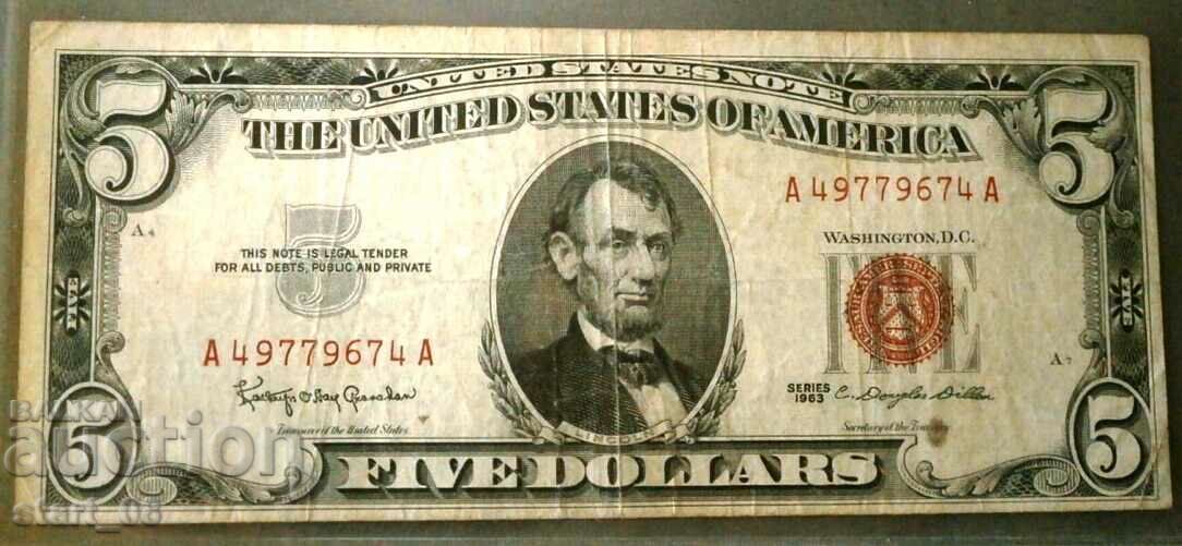 5 dollars 1963