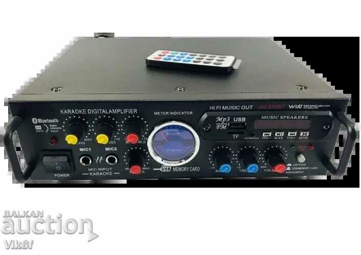 Amplificator audio UKC AV-339B, karaoke, port USB, slot SD, MP3 cu preț 73.50 BGN | € 37.58