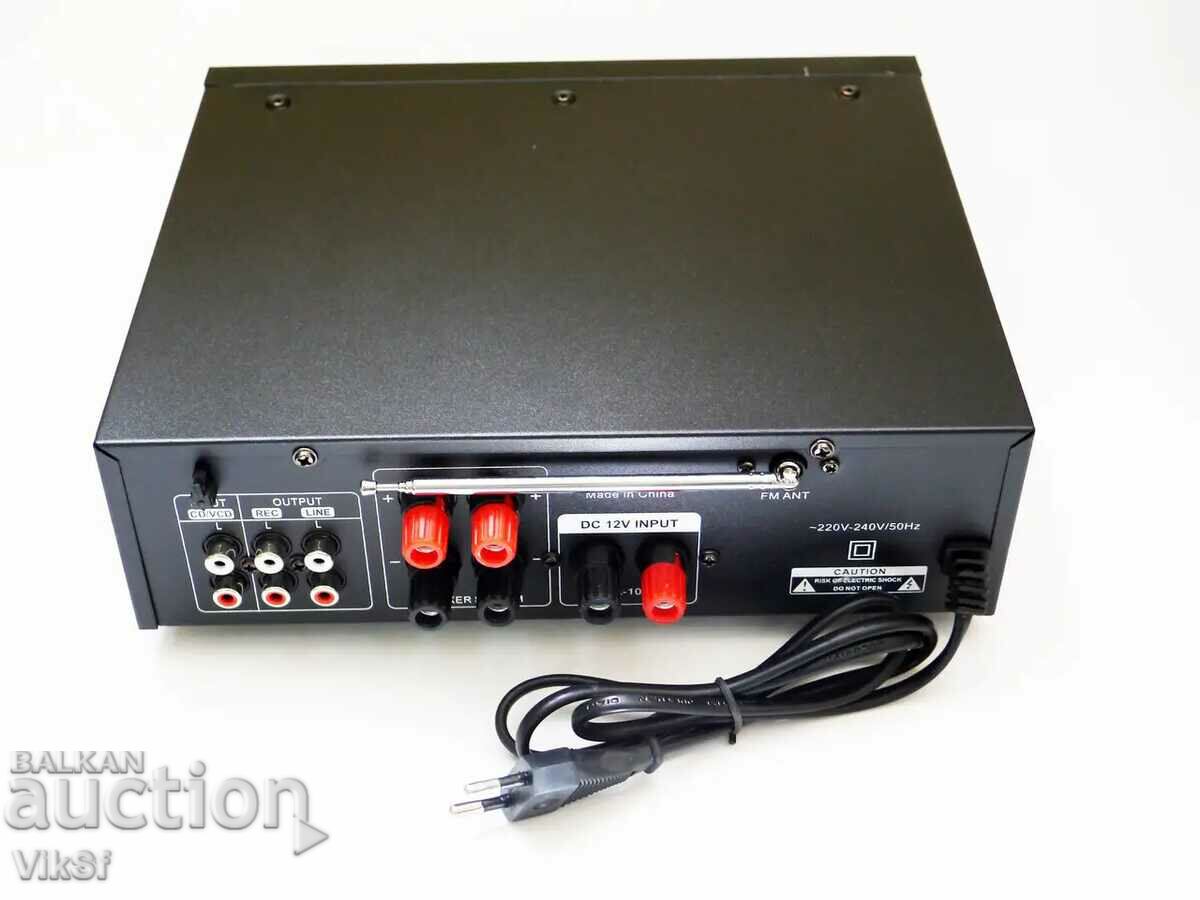 Licitație Amplificator audio UKC AV-339B, karaoke, port USB, slot SD, MP3