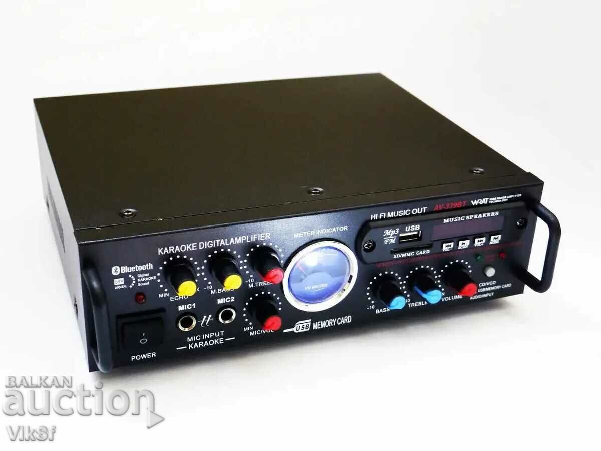 Livrarea Amplificator audio UKC AV-339B, karaoke, port USB, slot SD, MP3