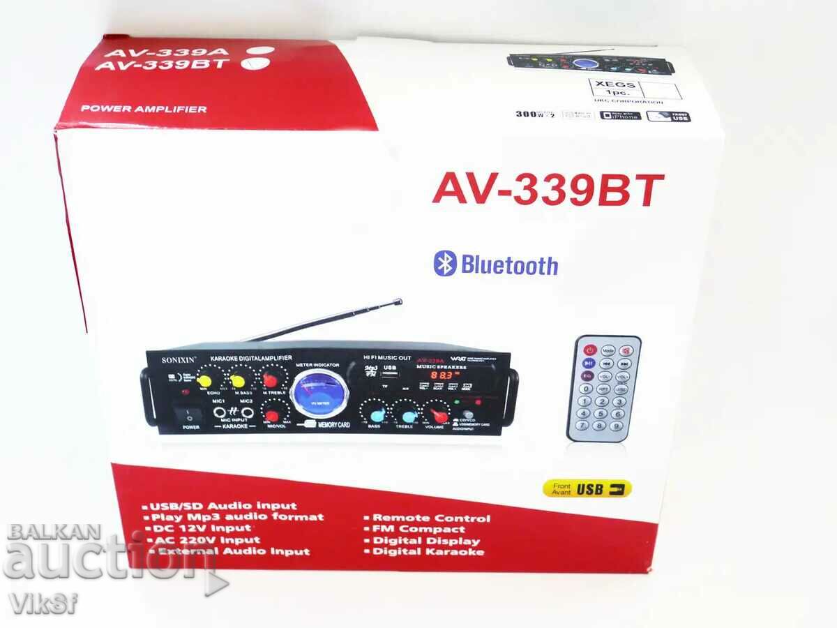 Amplificator audio UKC AV-339B, karaoke, port USB, slot SD, MP3 - 6
