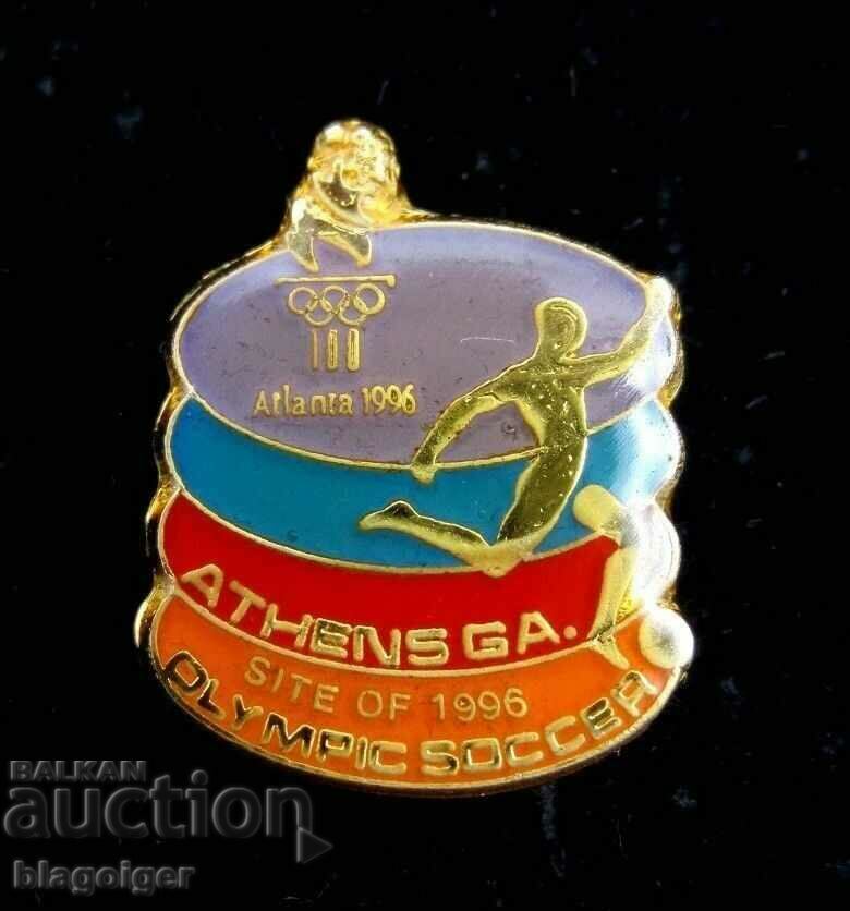 Olympic Games-Atlanta, USA-1996-Football tournament-Badge with price 10.99 BGN | € 5.62 Olympic Games-Atlanta, USA-1996-Football tournament-Badge with price 10.99 BGN | € 5.62