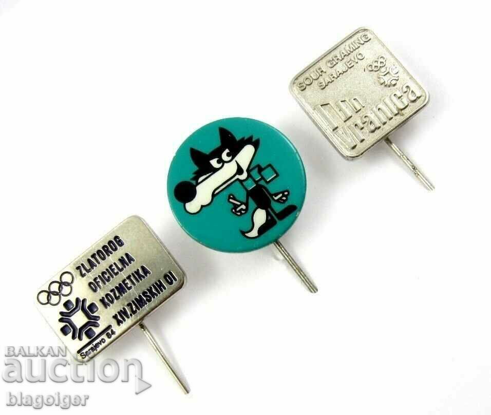 Auction LOT 3 OLYMPIC BADGES-SARAJEVO 1984 Auction LOT 3 OLYMPIC BADGES-SARAJEVO 1984