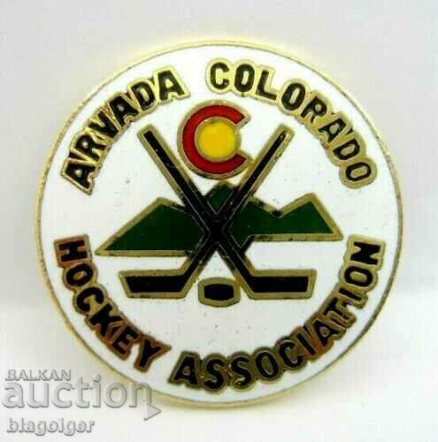 САЩ-Колорадо-Хокейна асоциация-Емайлирана значка