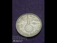 2 Stamps 1937 year silver Third Reich