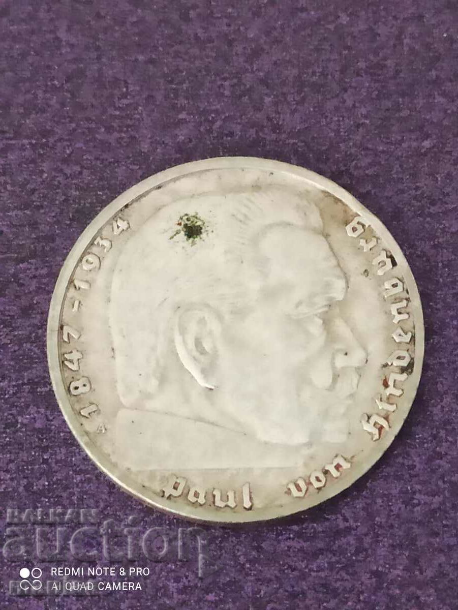 2 Марки 1937година сребро Трети Райх с цена 29.99 лв. | € 15.33 2 Марки 1937година сребро Трети Райх с цена 29.99 лв. | € 15.33