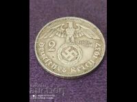 2 Марки 1937година сребро Трети Райх