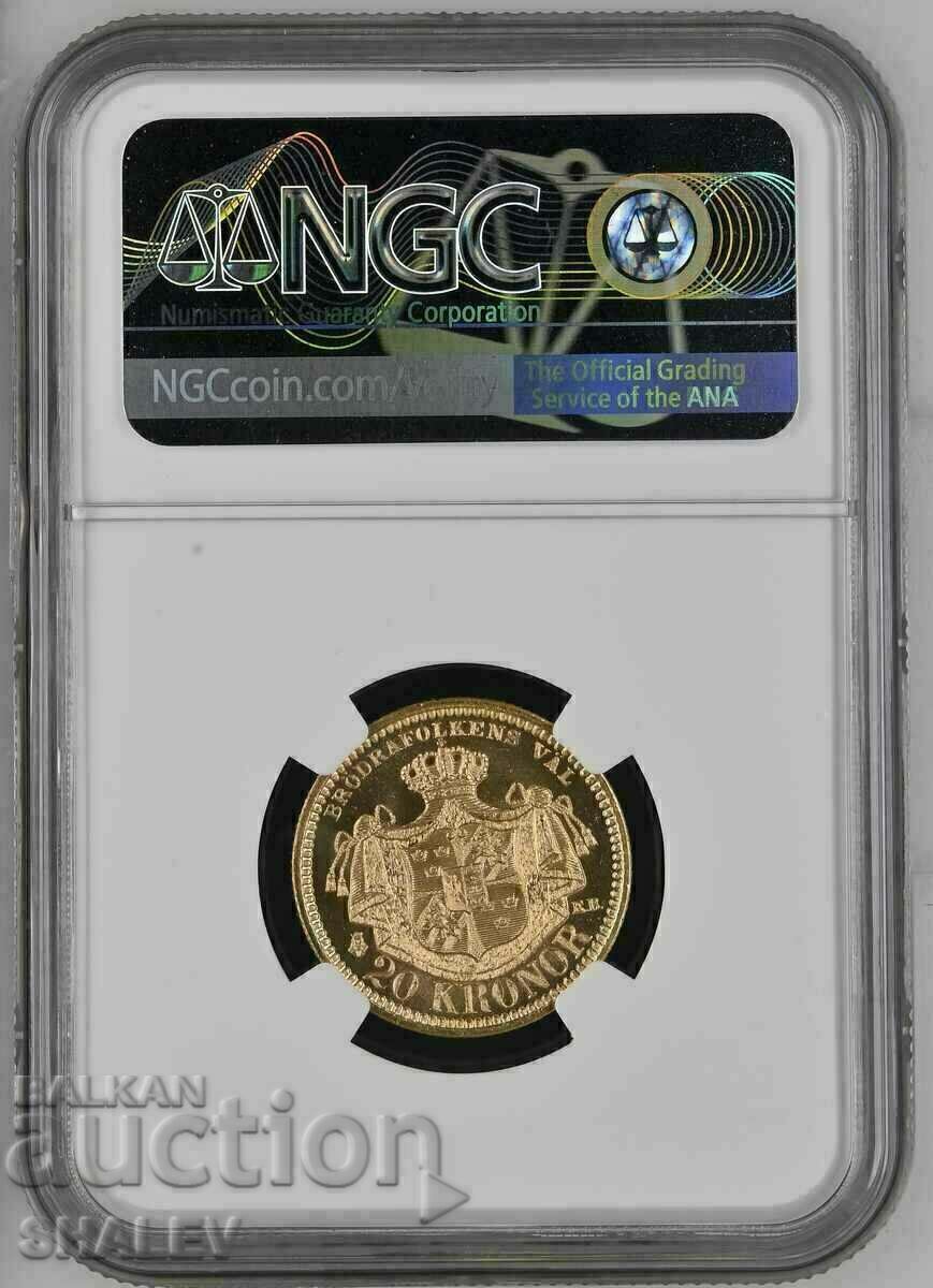 20 de coroane 1898 Suedia - MS64 (aur) cu preț 2299.89 BGN | € 1175.92 20 de coroane 1898 Suedia - MS64 (aur) cu preț 2299.89 BGN | € 1175.92