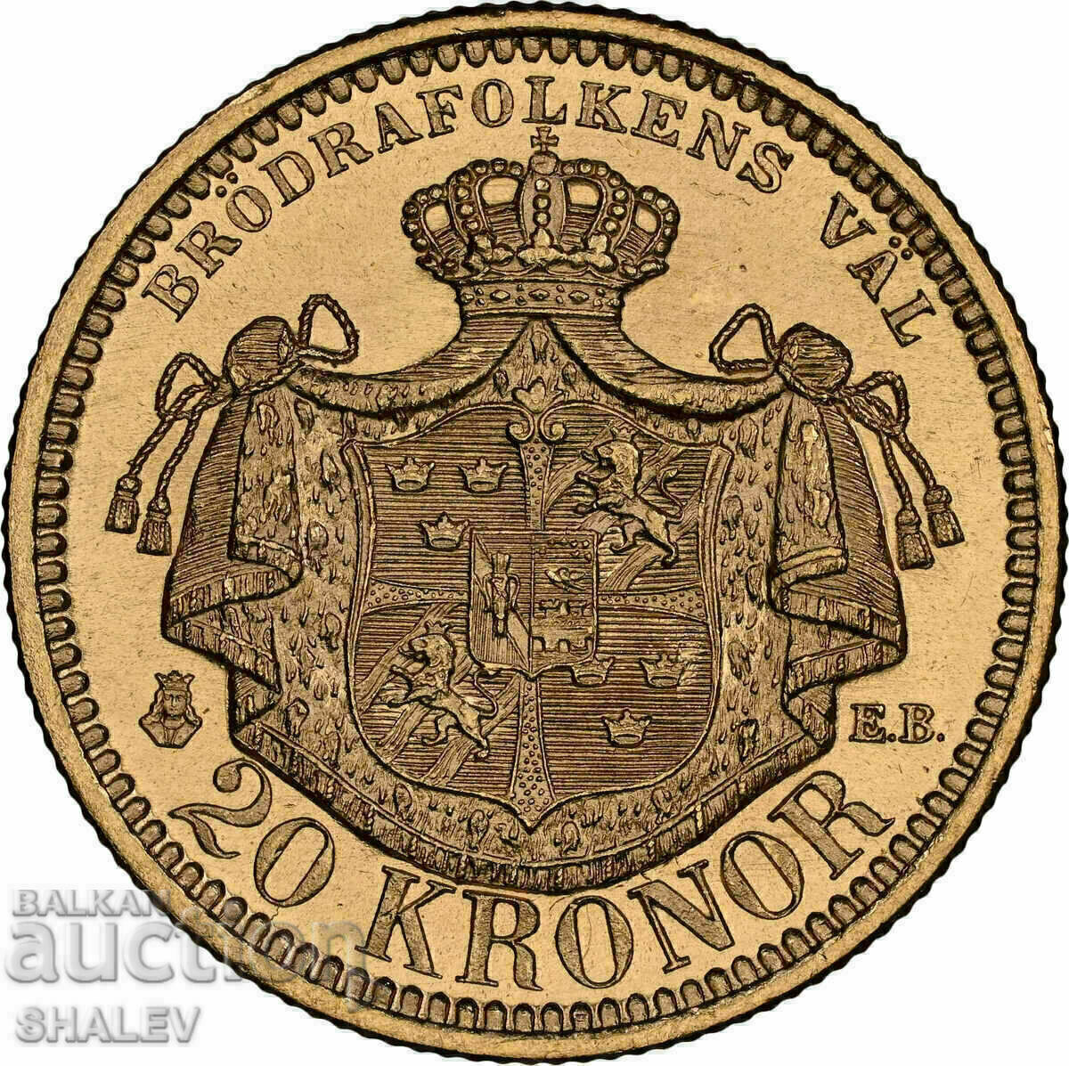 Livrarea 20 de coroane 1898 Suedia - MS64 (aur) Livrarea 20 de coroane 1898 Suedia - MS64 (aur)