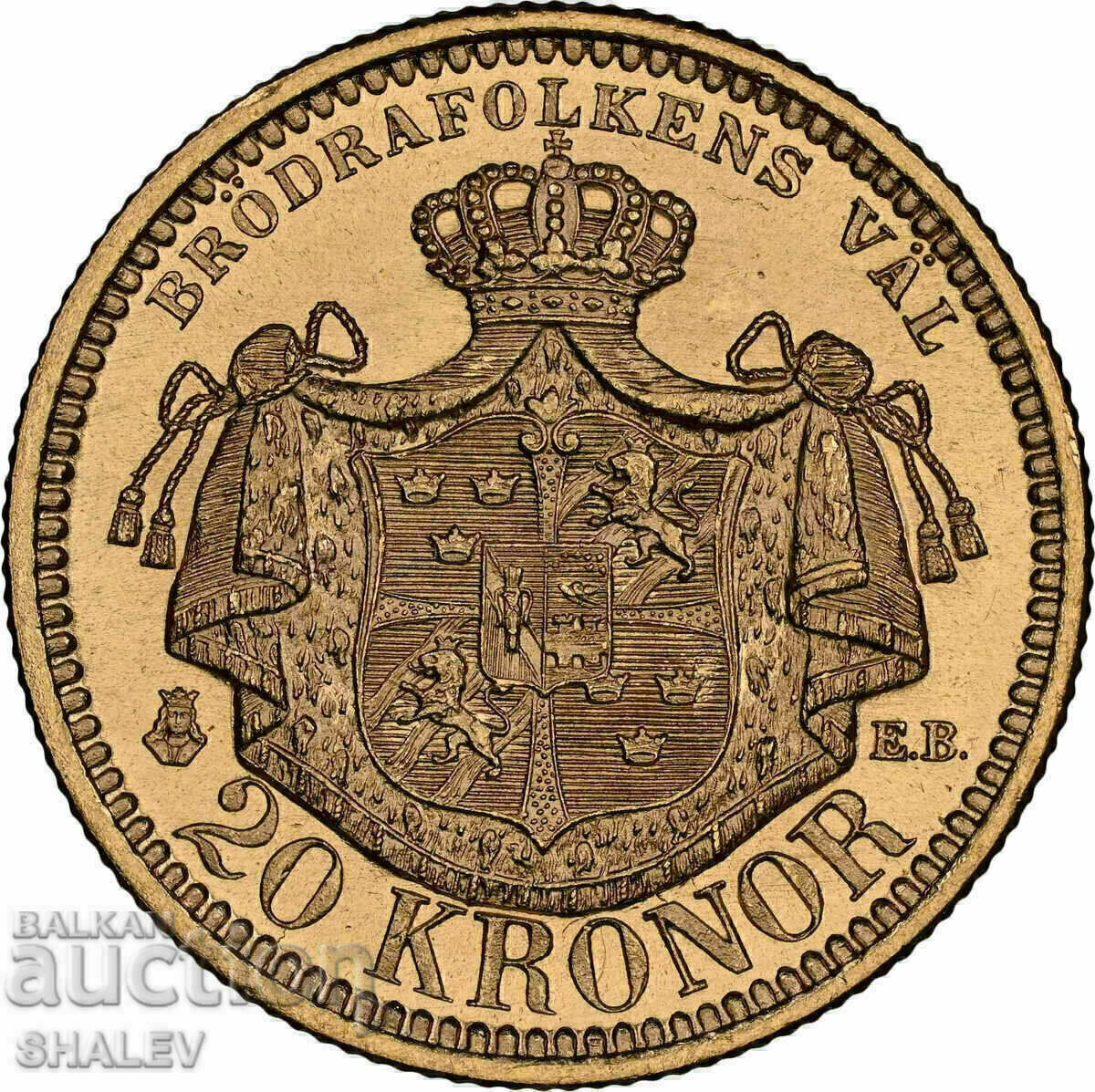 Livrarea 20 de coroane 1898 Suedia - MS64 (aur) Livrarea 20 de coroane 1898 Suedia - MS64 (aur)