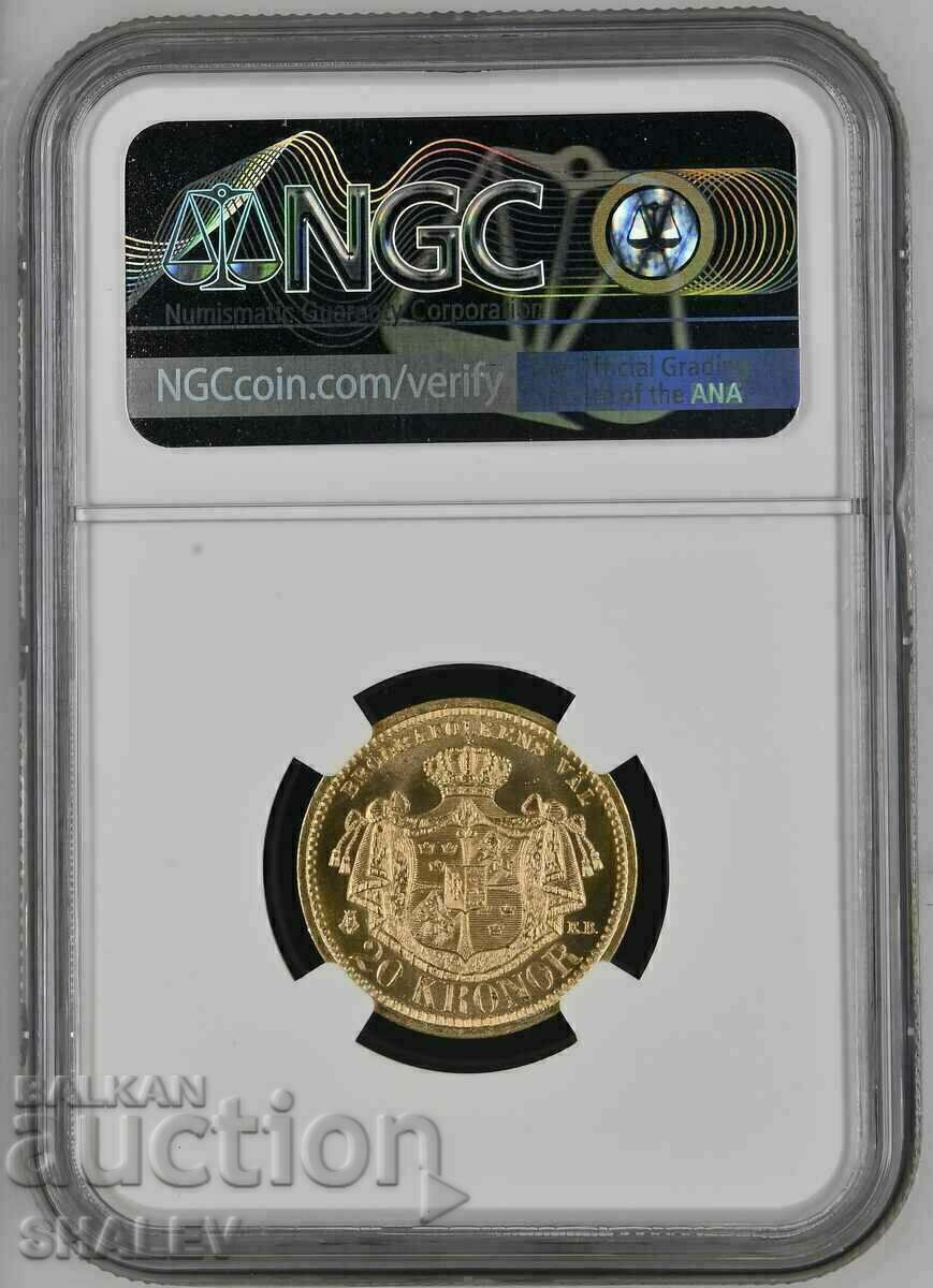 20 Kronor 1901 Sweden - MS64 (gold) with price 2299.89 BGN | € 1175.92 20 Kronor 1901 Sweden - MS64 (gold) with price 2299.89 BGN | € 1175.92