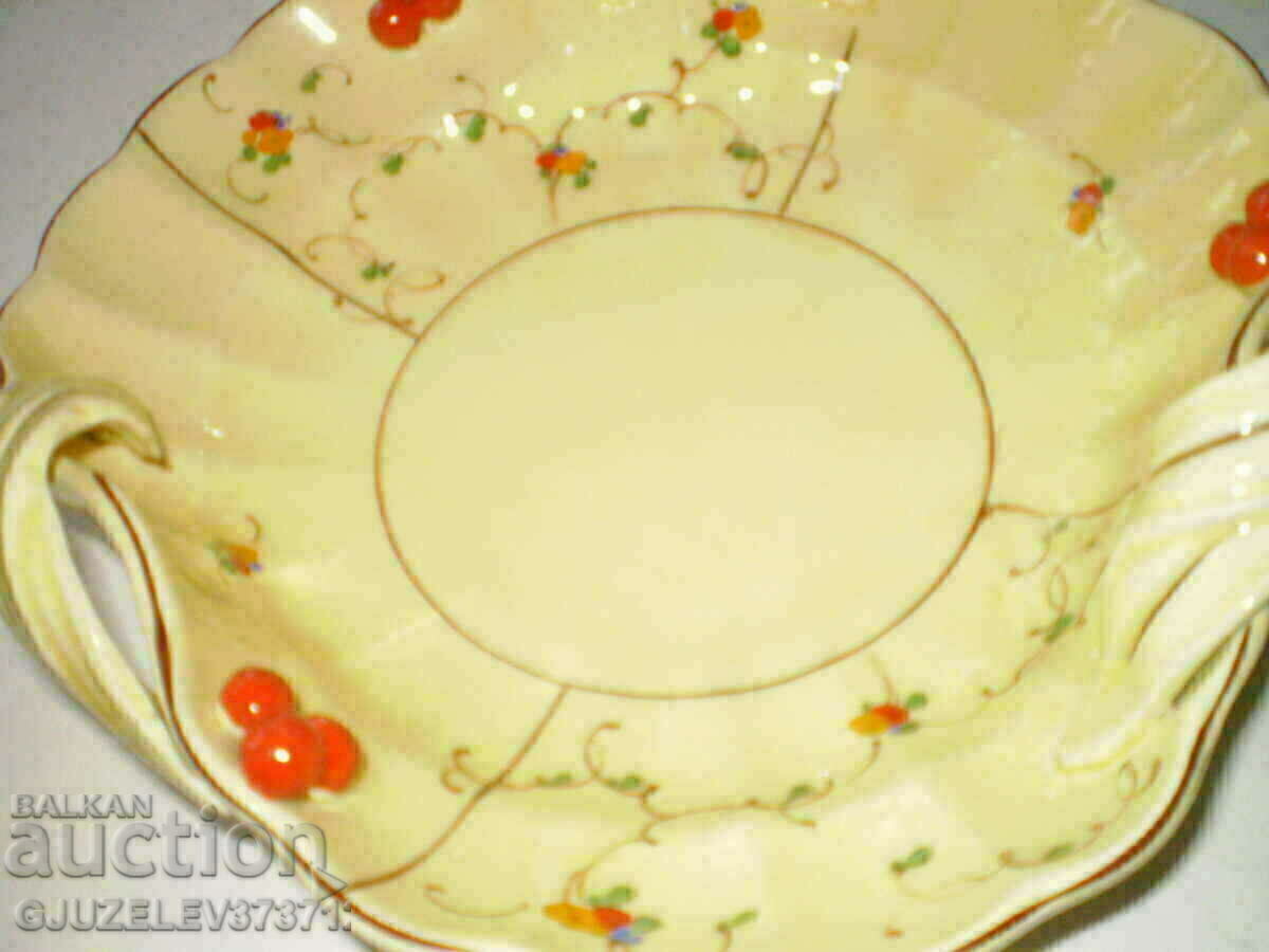 Vintage Hand Painted Large Ceramic Bowl Marking with price 220.00 BGN | € 112.48