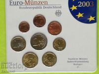Сет разменни Евро монети Германия 2003 ''F'' Unc