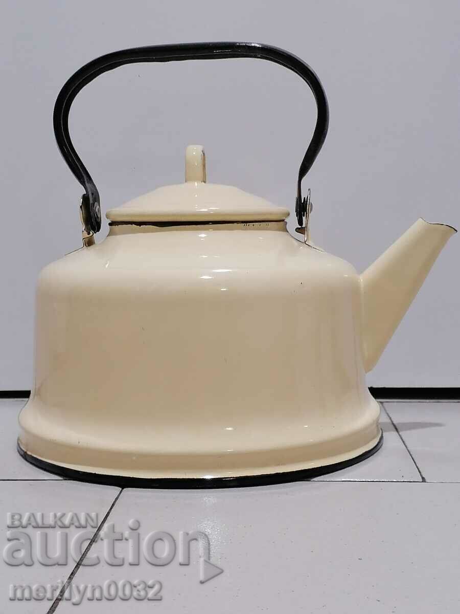 Enameled teapot from the Sotsa, a vessel with enamel, USSR Enameled teapot from the Sotsa, a vessel with enamel, USSR