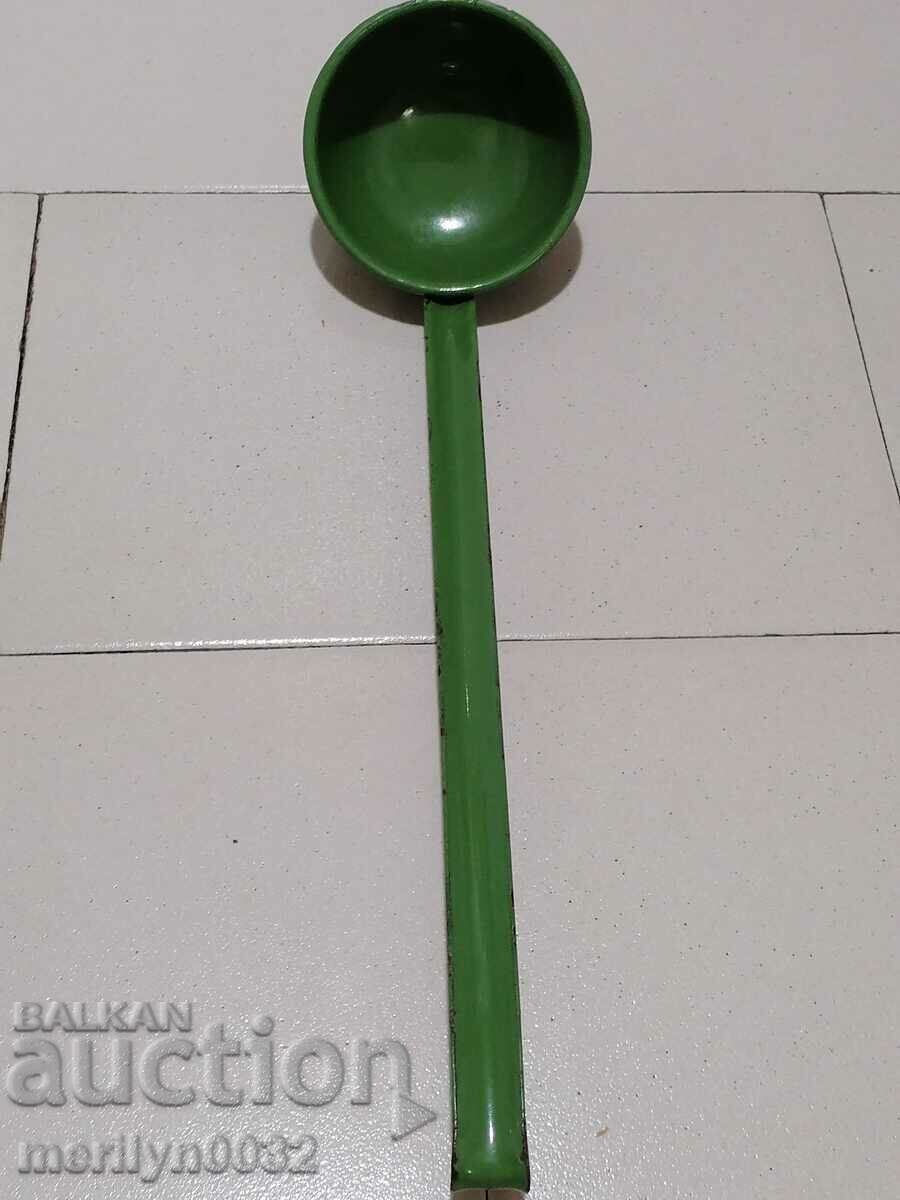 Delivery of Old spoon with enamel, lamb early wound, PRB Delivery of Old spoon with enamel, lamb early wound, PRB