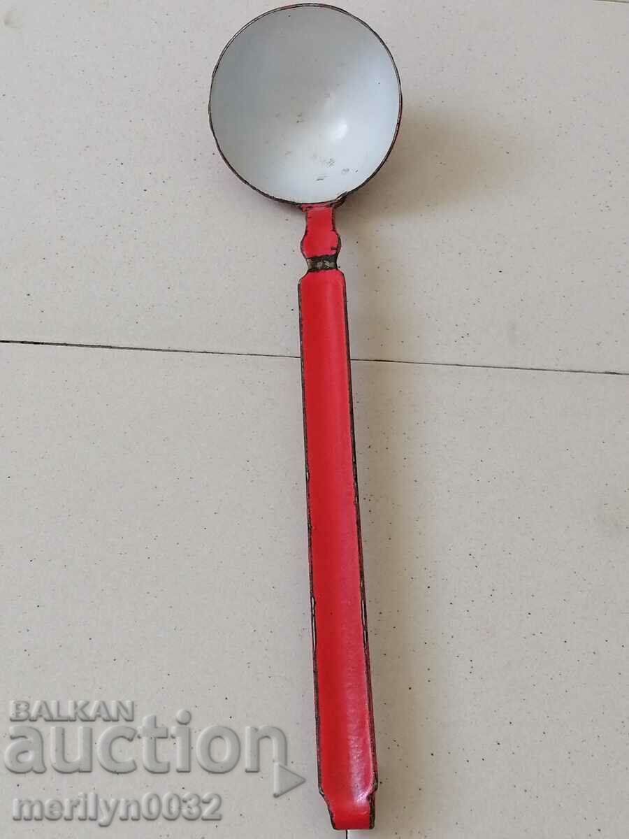 Old spoon with enamel, lamb early wound, PRB with price 33.00 BGN | € 16.87 Old spoon with enamel, lamb early wound, PRB with price 33.00 BGN | € 16.87